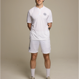FLTC Mens Mandarin Collar Polo - White