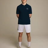 FLTC Mens Mandarin Collar Polo - White