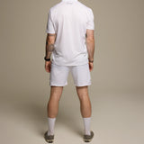 FLTC Mens Mandarin Collar Polo - White