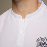 FLTC Mens Mandarin Collar Polo - White